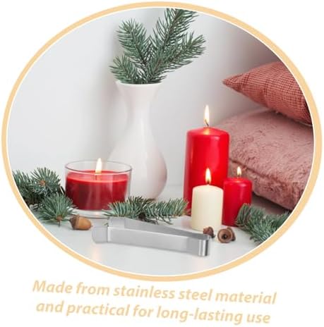 ORFOFE Candle Snuffer Clip 4pcs Steel Wick Extinguisher