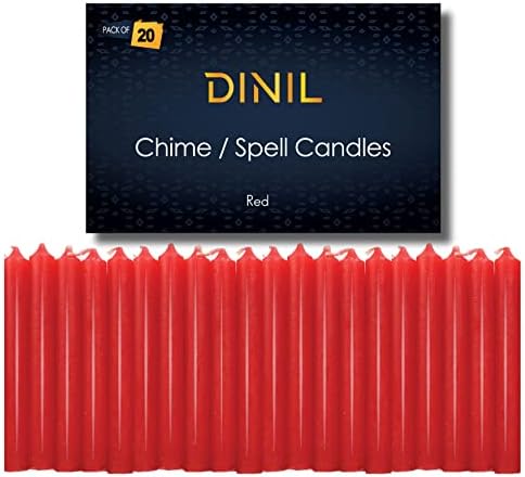 Dinil Set of 20 Red Spell Chime Candles