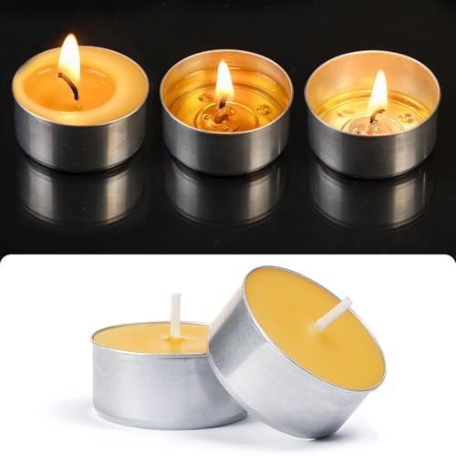 32 Pack Pure Beeswax Tealight Candles