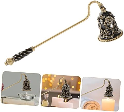 MAGICLULU Metal Candle Snuffer with Rhinestone Flower Design