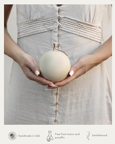 LAWA Sphere Candle - Light Beige Large