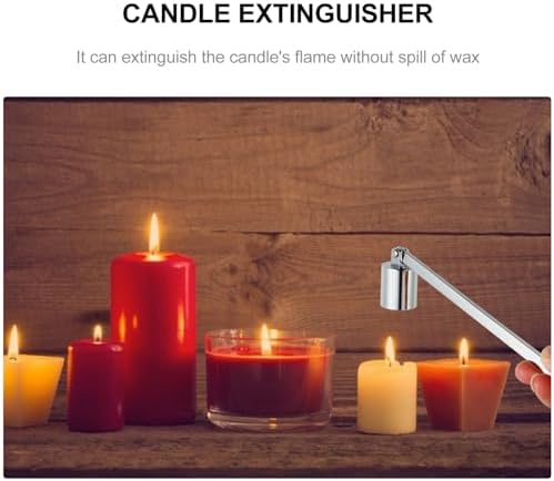 VOSAREA 1pc Candle Snuffer Stainless Steel Wick Extinguisher Tool