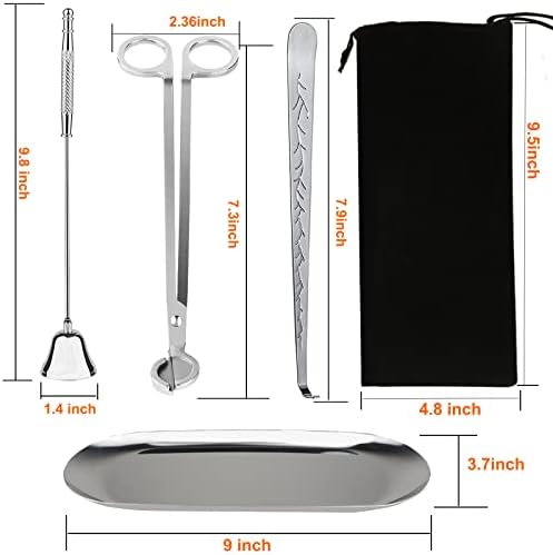 5 In 1 Candle Accessory Kit Silver Set