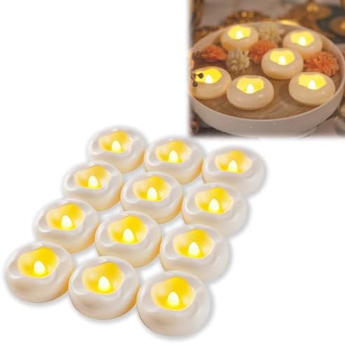 Eynshoo 12 Pack Floating Candles LED Tea Lights Waterproof