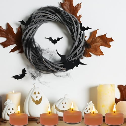 Pumpkin Scented Tea Light Candles Natural Soy Wax with Essential Oils