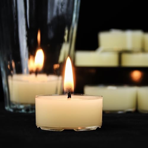 32 Count Pure Beeswax Tealight Candles - 4 Hour Smokeless Burn