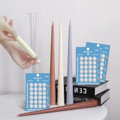 Taper Candles Sticky Dots - Secure Neat Holders 72 Pack