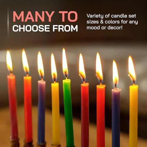 Danilovo Taper Beeswax Candles - Honey Scented Decorative Pack of 50