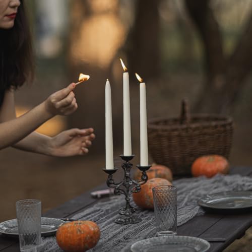 Ivory Beeswax Taper Candles Pack of 10