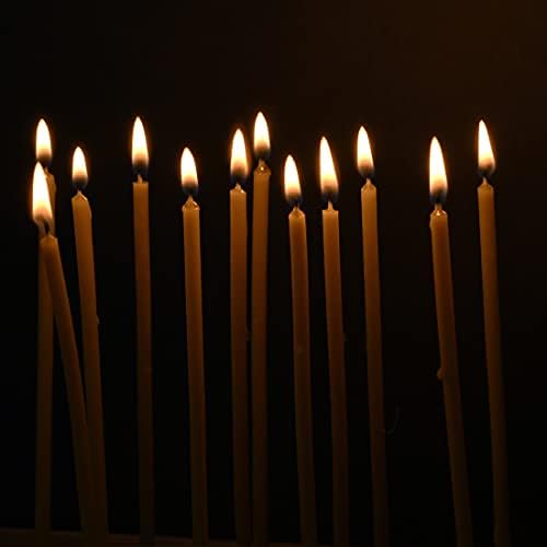 DEYBBY Beeswax Birthday Candles 50 Count Taper Candles