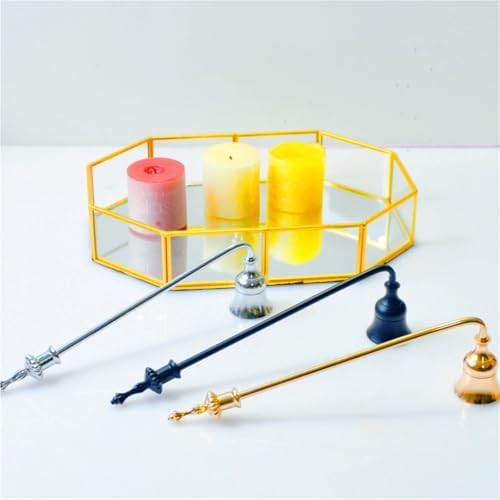 6Pcs Long Handle Metal Candle Snuffer Black