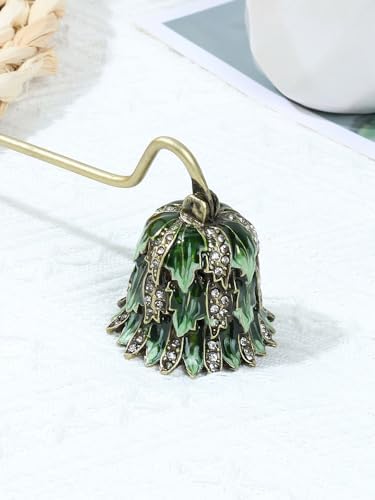 Retro Candle Snuffer with Long Handle and Flower Shape Design