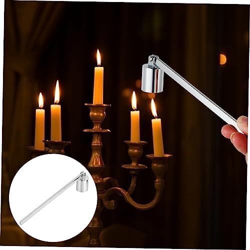 1Pc Elegant Stainless Steel Candle Snuffer Straight Hood Design