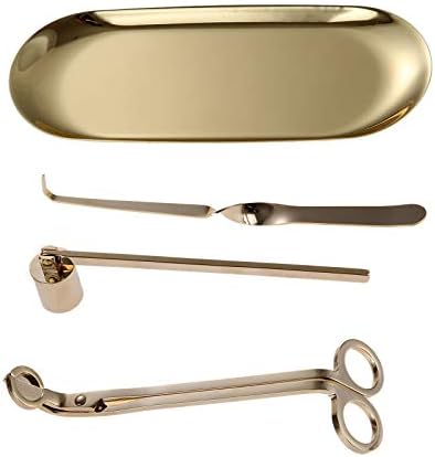 MUXSAM 4 in 1 Candle Accessory Set Gold