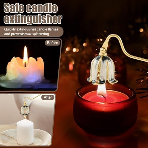 Retro Metal Candle Snuffer with Handle for Safe Flame Extinguishing
