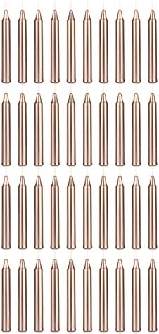 Mega Candles 40-Pack Rose Gold Mini Taper Candles