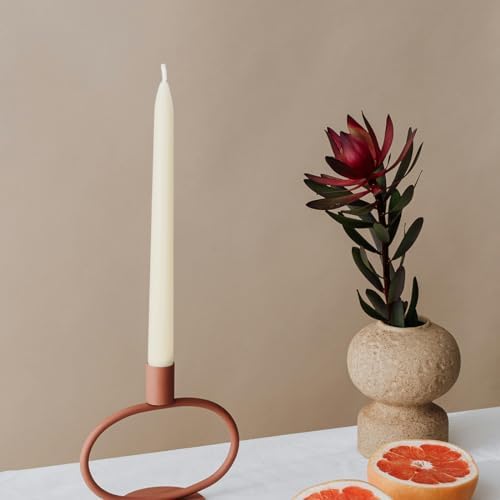 Ivory Beeswax Taper Candles Pack of 10