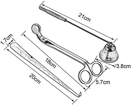 MUXSAM 3 in 1 Candle Tools Set - Candle Snuffer Wick Trimmer Wick Dipper