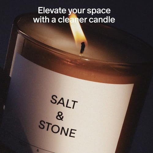 Salt Stone Scented Candle - Black Rose Vetiver