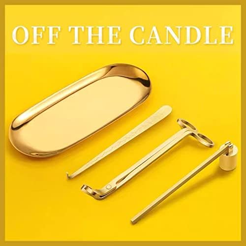 MUXSAM 4 in 1 Candle Accessory Set Gold