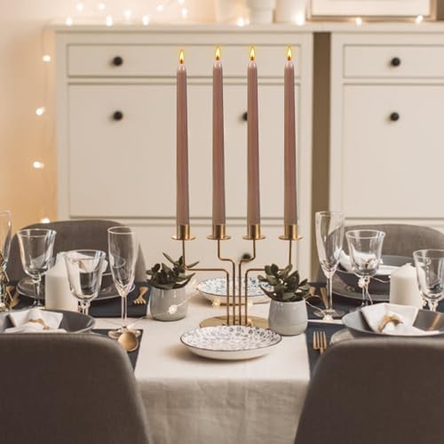 Berkebun 10 Inch Brown Taper Candles Set of 4