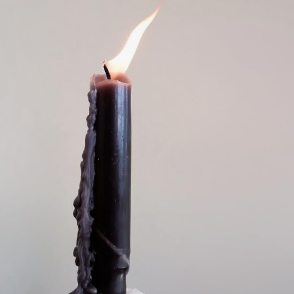 Candlestock Drip Candles Pack of 6 Wine Bottle Tapers Black