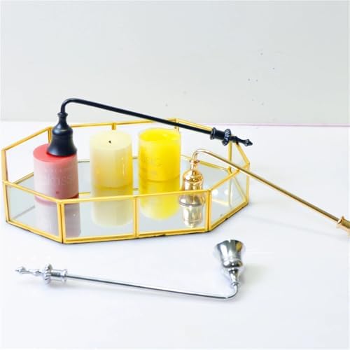 6Pcs Long Handle Metal Candle Snuffer Black