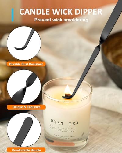 Black 5 in 1 Candle Care Kit Set