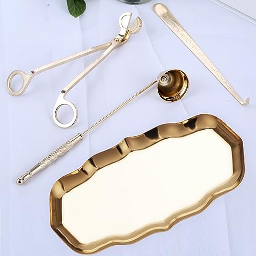 MUXSAM 4-in-1 Candle Care Tool Set with Gold Finish