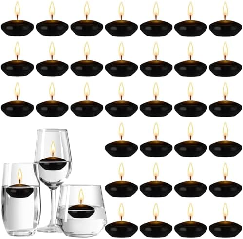 Nuanchu 30 Pcs 15 Inch Unscented Floating Candles for Centerpieces