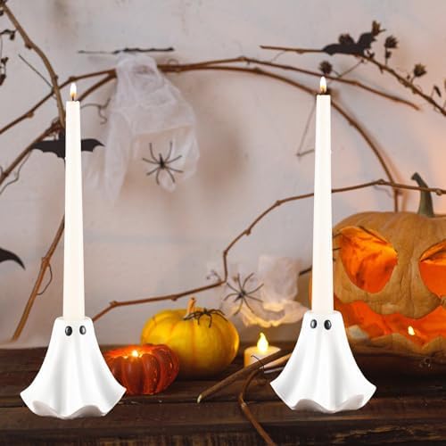 2 Pcs Halloween Ghost Candle Holders