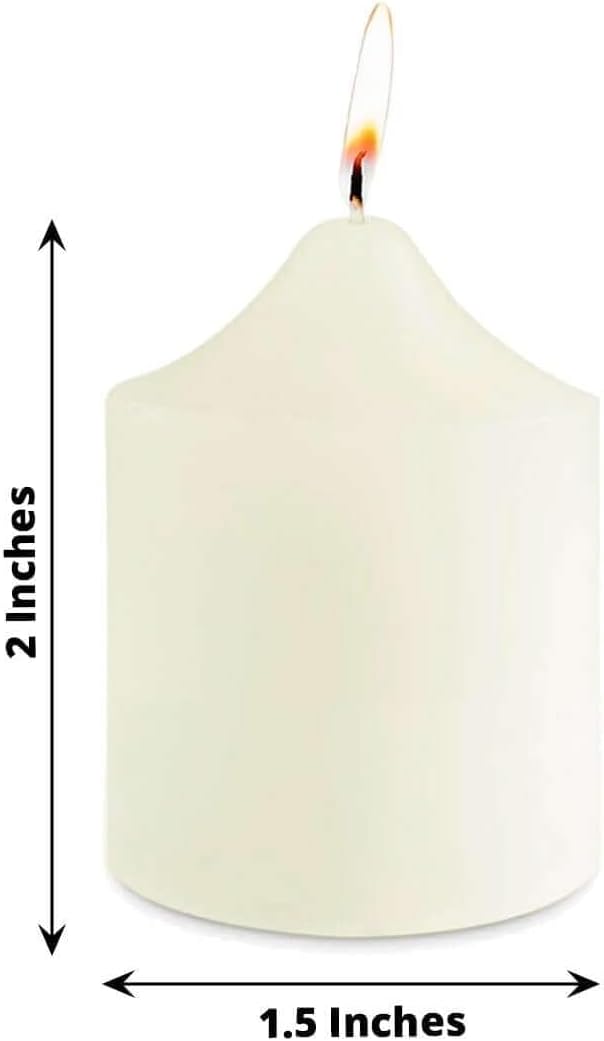 Efavormart Set of 12 Ivory Votive Candles