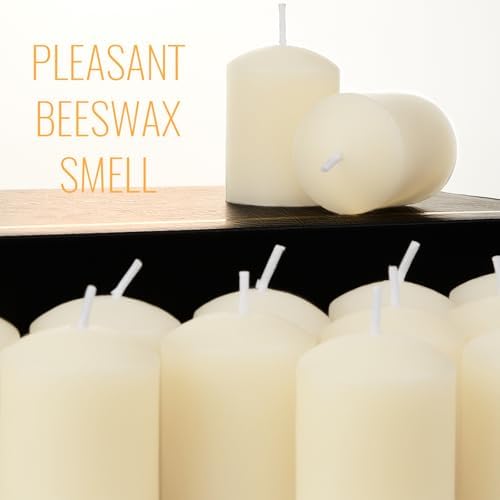 Pure Beeswax Votive Candles Bulk Pack of 10 Ivory