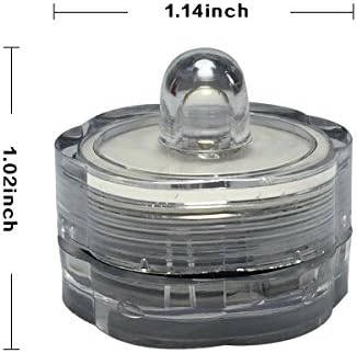 Wellgium Submersible LED Tea Lights Set of 24 Warm White