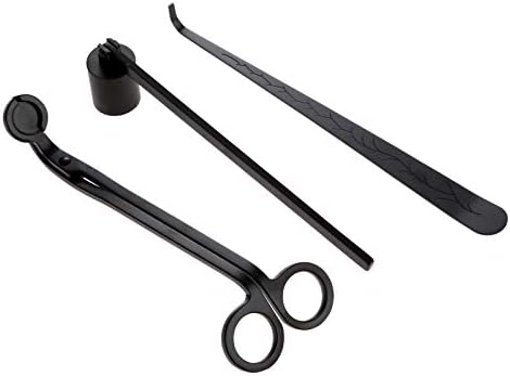 MUXSAM 3 in 1 Candle Accessory Set Black