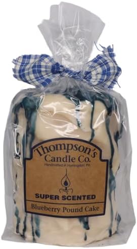 Thompsons Candle Co Blueberry Pound Cake Pillar Candles