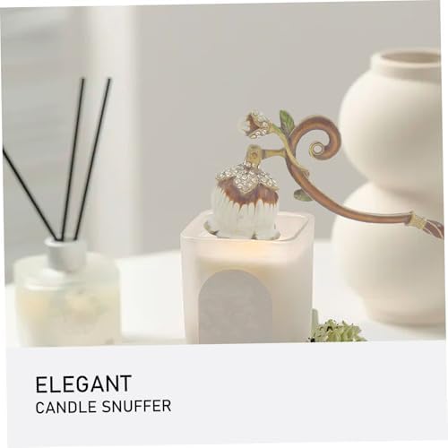 Elegant Lily of the Valley Candle Snuffer 63 Metal Handle Extinguisher