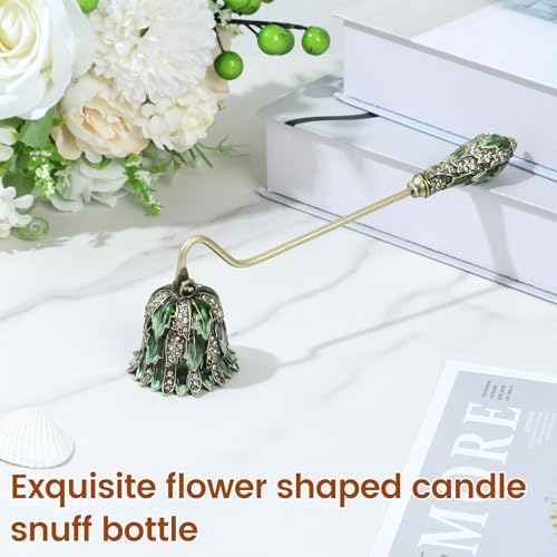 Retro Candle Snuffer with Long Handle and Flower Shape Design