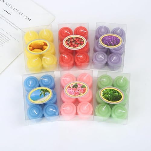 Santiyis Red Tea Light Candles 12 Pack Wedding Home Use