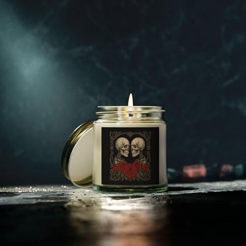 Romantic Skull Scented Candles for Gothic Home Decor