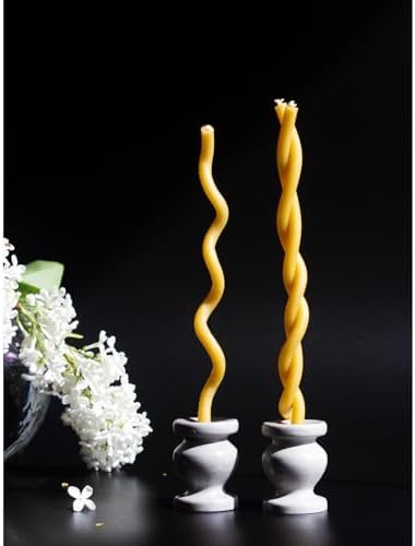 CANDWAX 50 Pack Yellow Taper Candles 7 Inch
