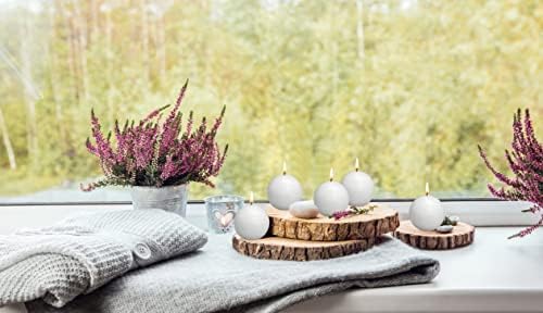 Bolsius 2 Count White Ball Candles - 275 Inch Dripless Smokeless