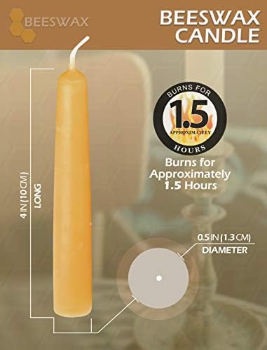 Hyoola Beeswax Tree Candles 12 Pack - Handmade in USA - Yellow
