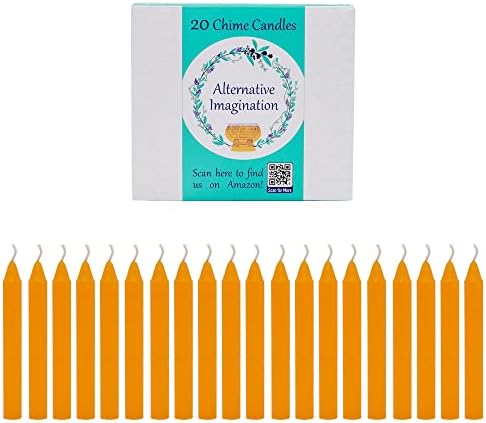 Set of 20 Orange Chime Candles for Altar and Spells