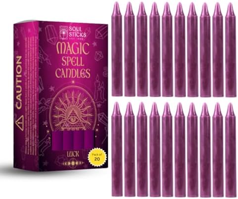 SOUL STICKS Taper Candles 20 Pack for Rituals and Spells