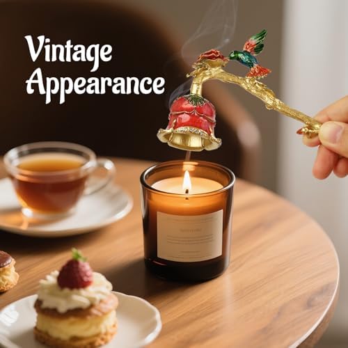 Elegant Royal-Style Candle Snuffer with Pearl Inlay