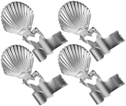 VOSAREA 4pcs Metal Candle Snuffer Shell Shaped Auto Extinguisher