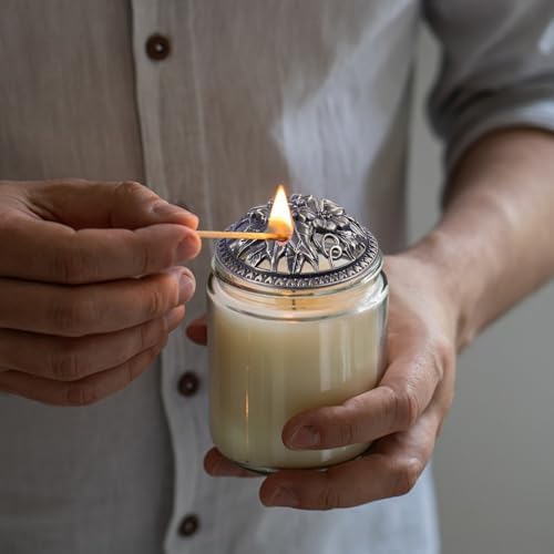 Globleland 3Pcs 3Inch Flower Candle Covers for Jar Candles