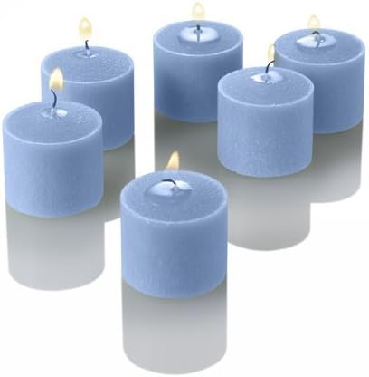 Set of 12 Richland Votive Candles and 12 Eastland Frosted Votive Holders