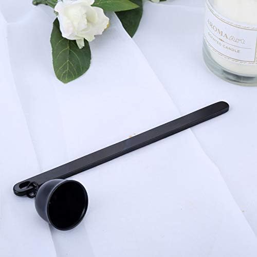 MUXSAM Candle Extinguisher Snuffer - Bell Shaped Stainless Steel Wick Flame Snuffer Black